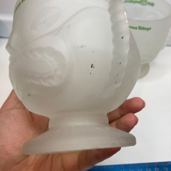 Set Of 2 Walt Disney World Polynesian Village Resort Frosted Glass Tiki Mug Cup - Picture 3 of 13